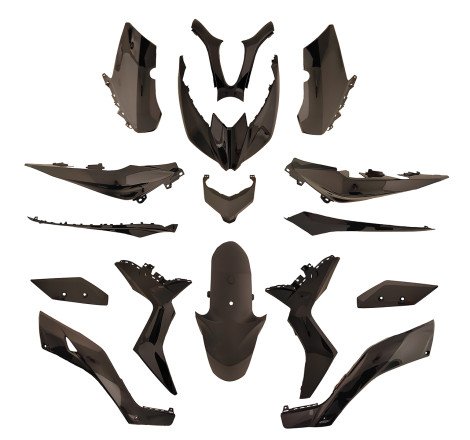 KIT CARENE NERO LUCIDO 16PZ YAMAHA X-MAX 2017-2022