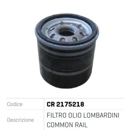 FILTRO OLIO LOMBARDINI COMMON RAIL (2175218)