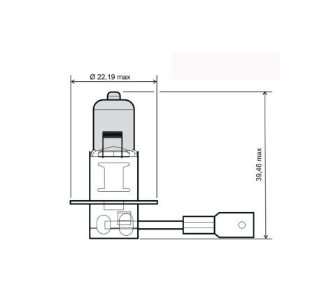 LAMPADA RMS 12V/55W H3 BLUE