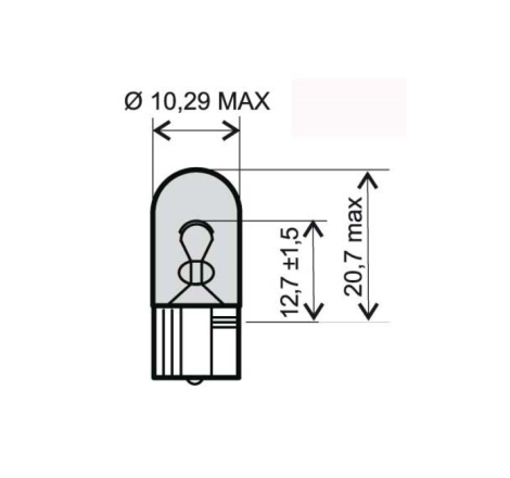 LAMPADA RMS 12V/5W W2 1X9 5D