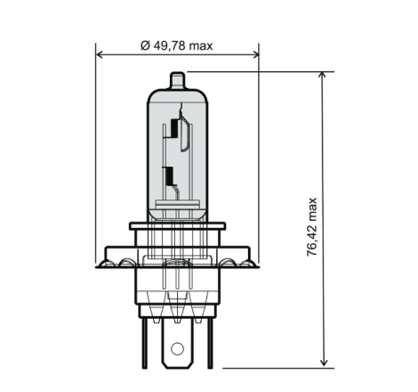 LAMPADA RMS 12V/60/55 H4
