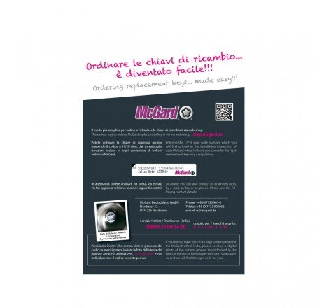 Chiave di ricambio McGard