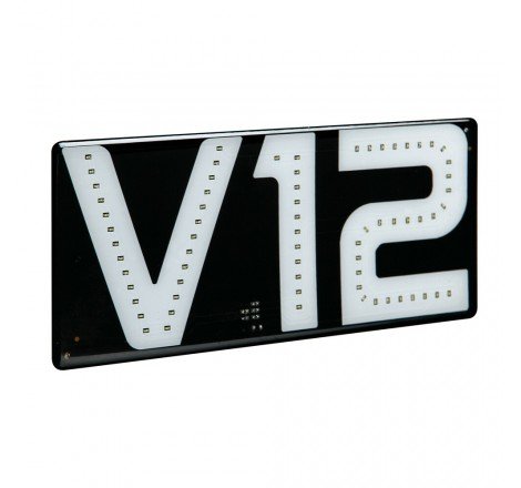 *EMBLEMA"V12"LUCE LED BIANCA