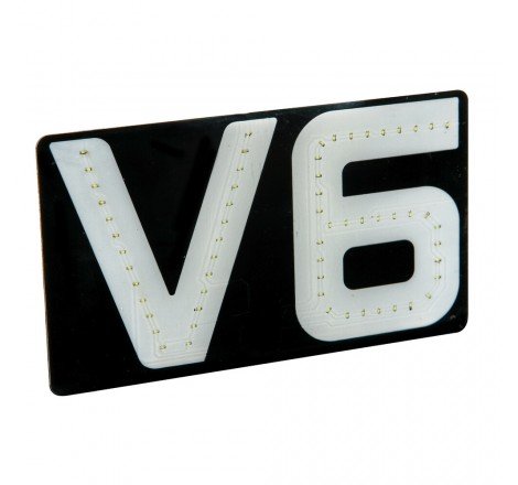 *EMBLEMA"V6"LUCE LED BIANCA