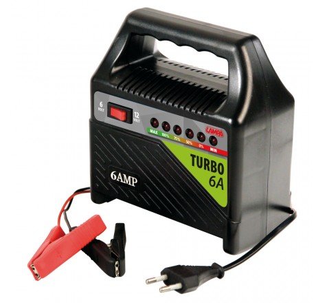 Turbo 6 A, caricabatteria...