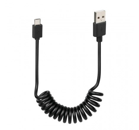 CAVO A SPIRALE MICRO USB 1M...